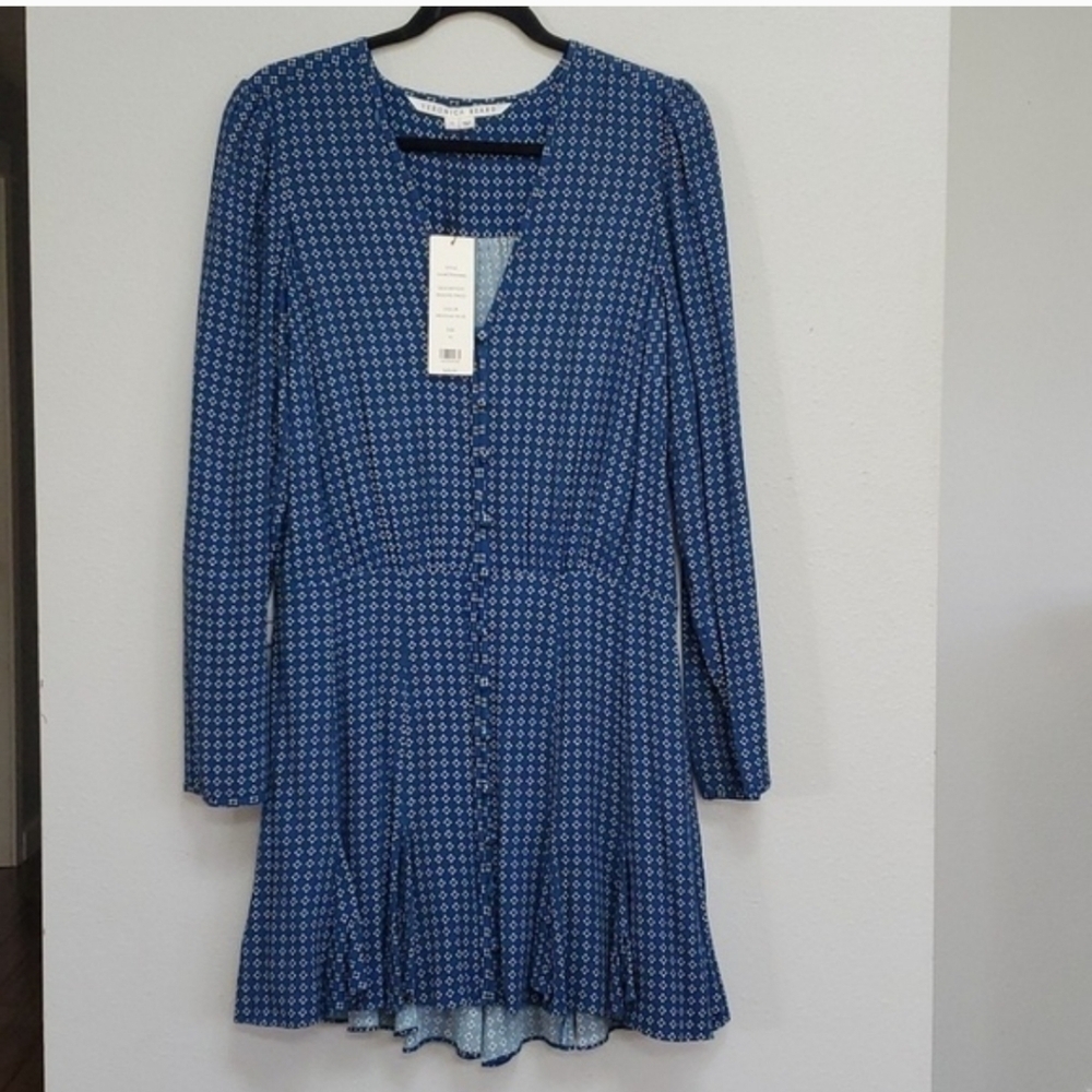 Veronica Beard Riggins Mini Geometric Print Dress - Picture 3 of 9